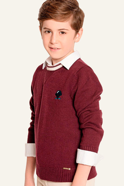Boys Burgundy Sweater