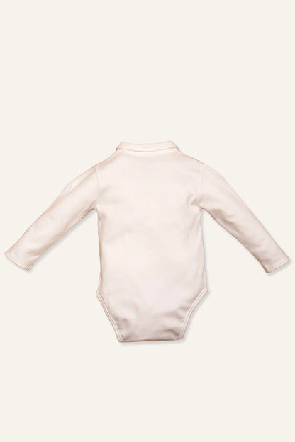 Baby Boys Grey Romper With Waistcoat