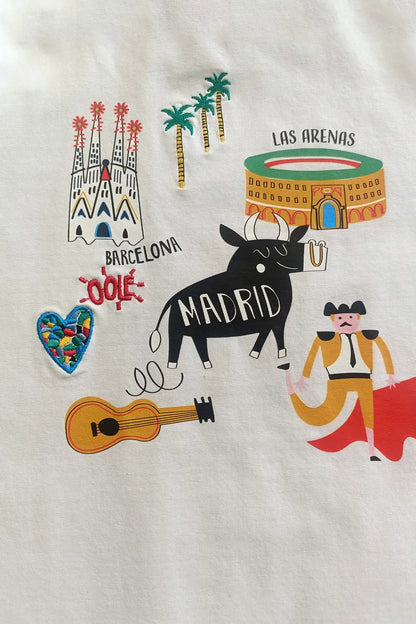 Boys White Tee With Fun Print