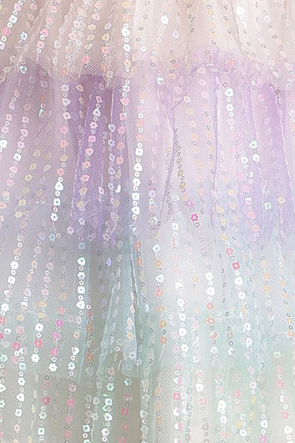 Girls Multicolor Sequins Skirt