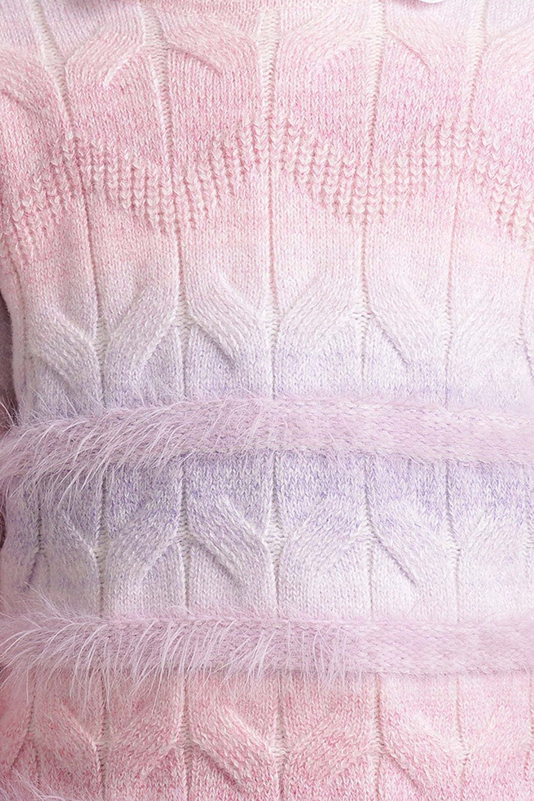 Girls Pink Solid Sweater