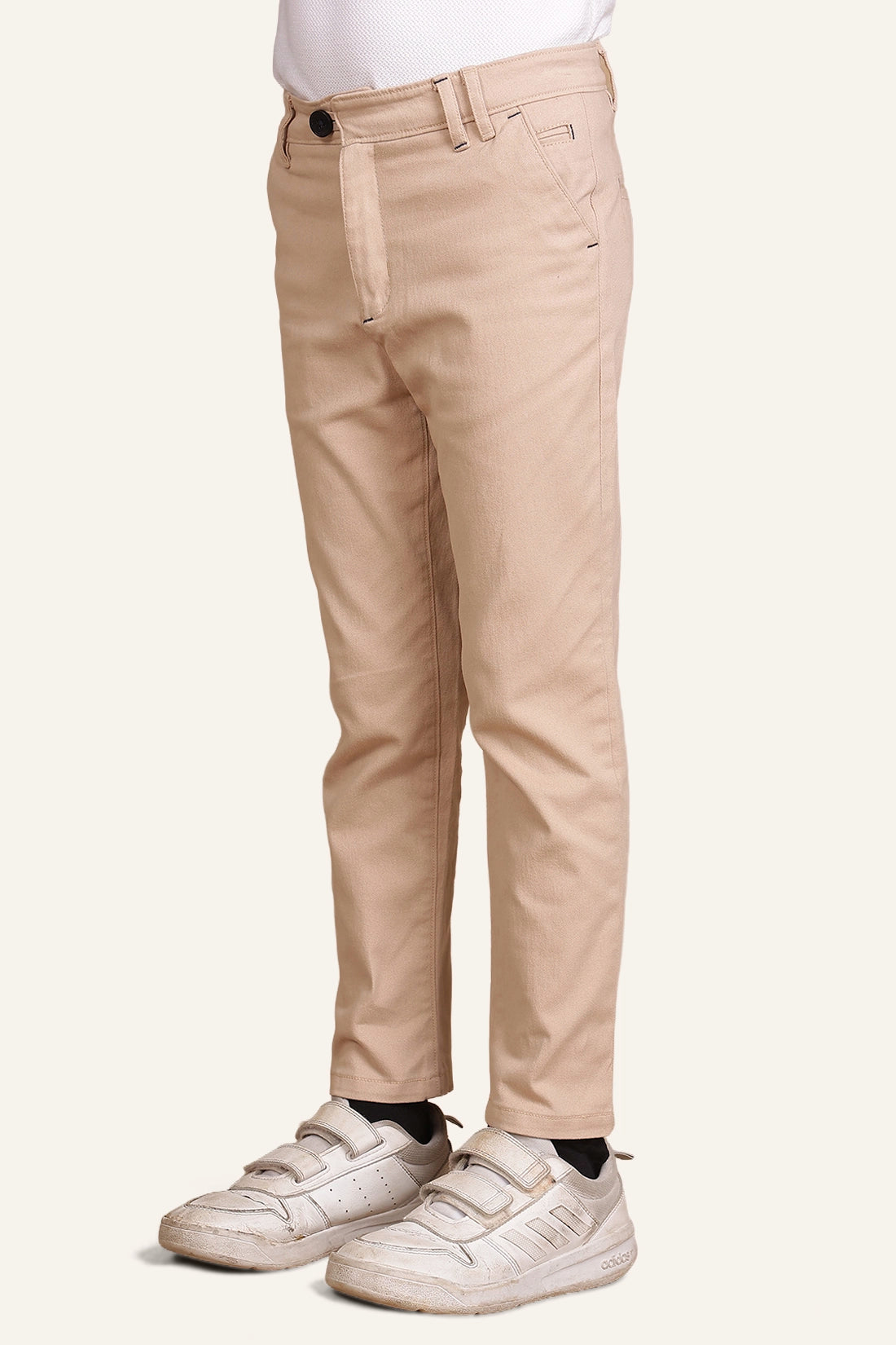 Boys Beige Slim fit Trouser