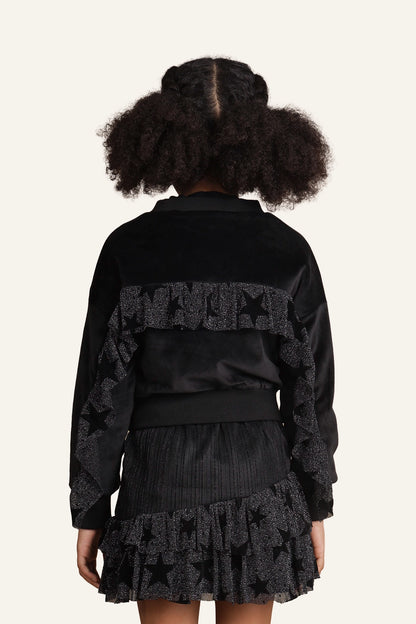 Girls Black Crop Jacket
