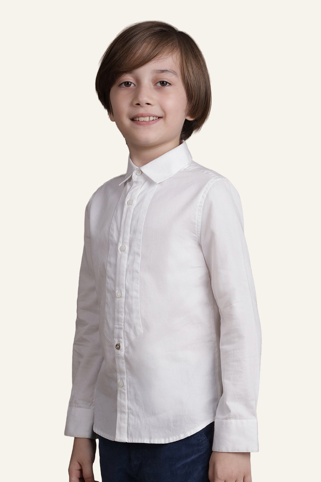 Boys White Collared Shirt