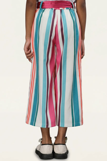 Girls Multicolored  Ankle Length Culotte