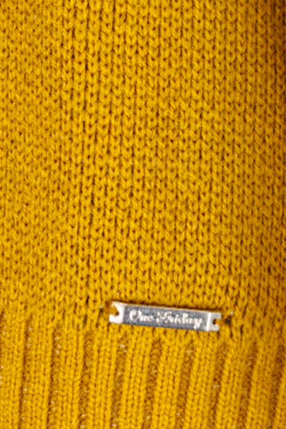 Boys Mustard Acrylic Round Neck Sweater