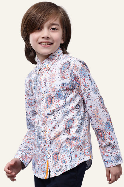 Boys Paisley Printed Shirt
