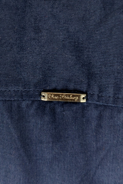 Boys Navy Blue Cotton Corduroy Shirt