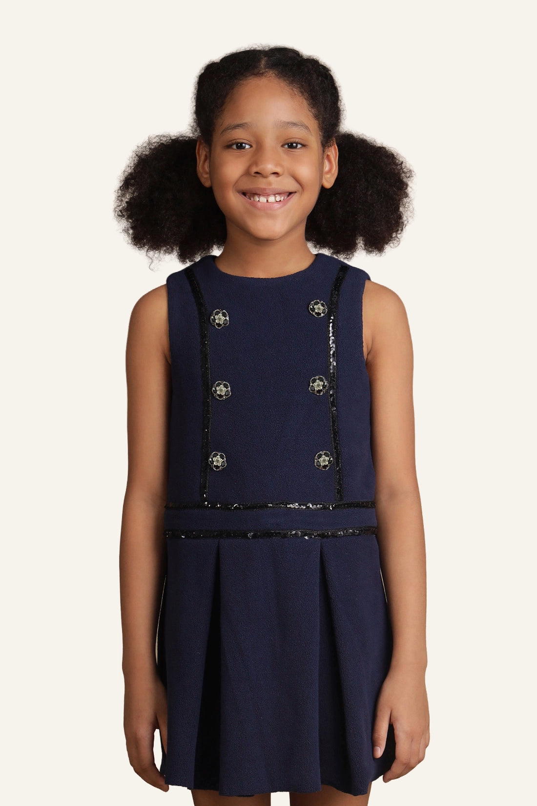 Girls Navy Blue Dress