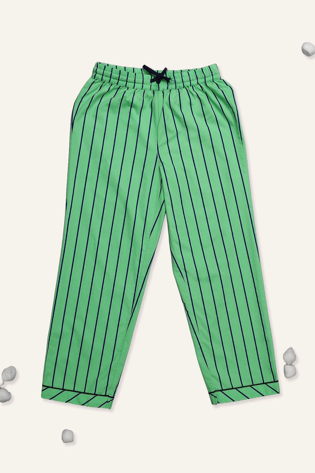 Boys Green Stripes Night Suit