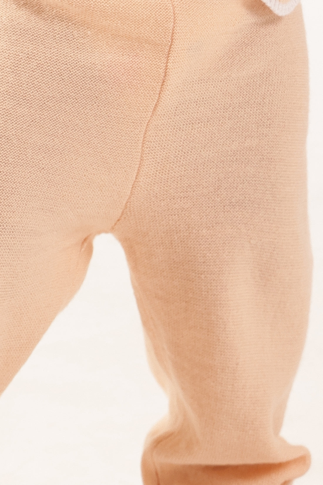 Baby Girls Peach Knit Track Pants