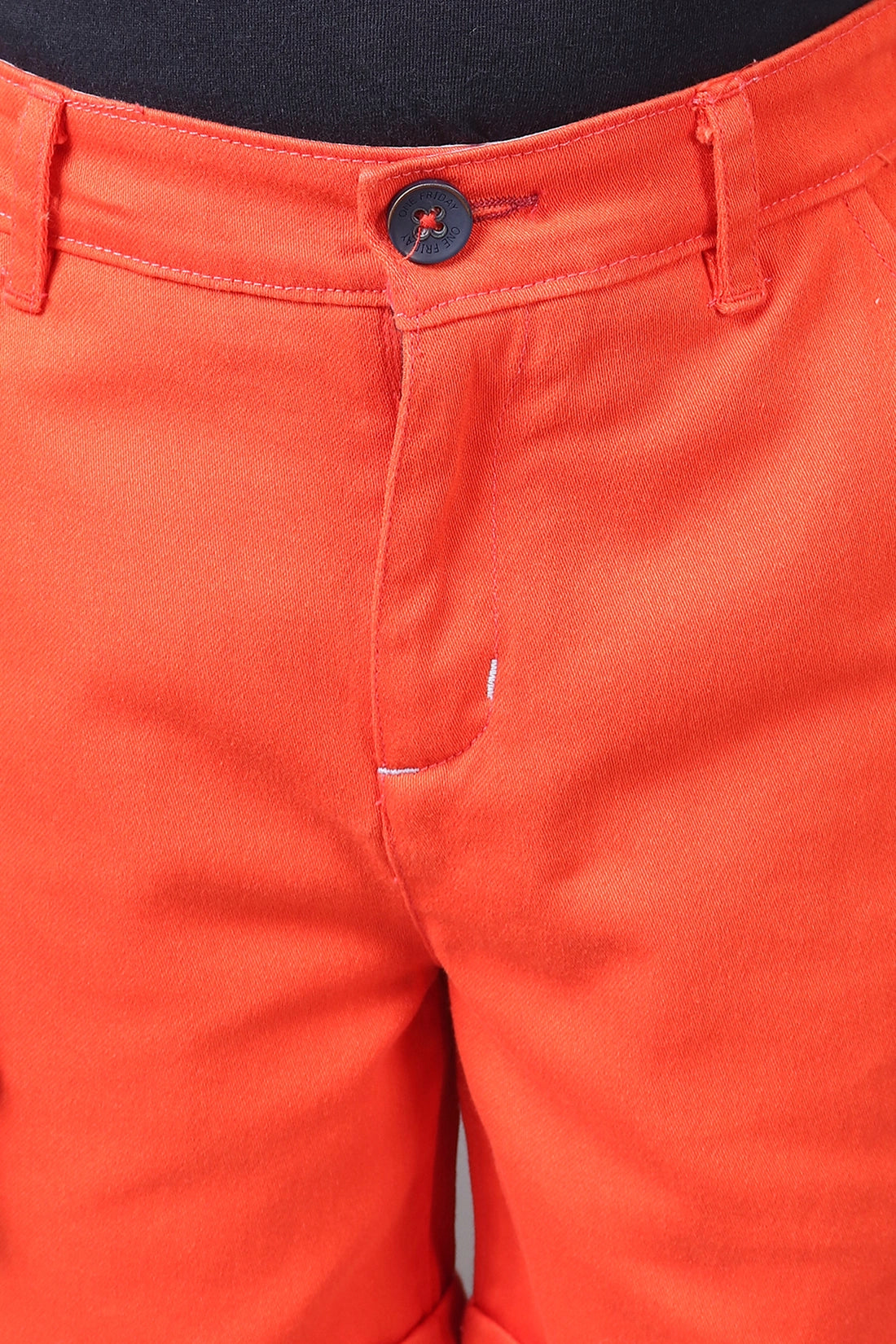 Boys Red Cotton Shorts