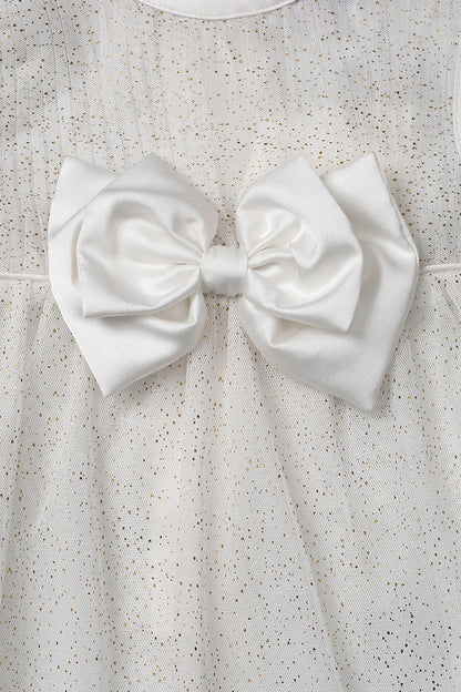 Girls Sparkling White Dress