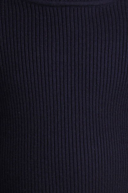 Boys Navy Blue Solid Jumper