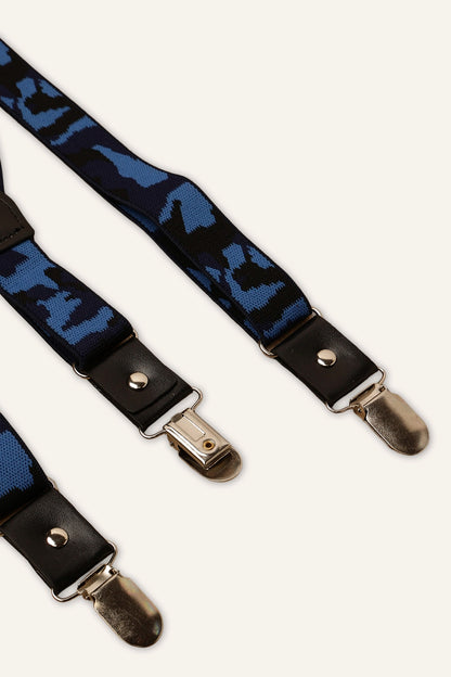 Boys Multicolor Elastic Stripes Suspender