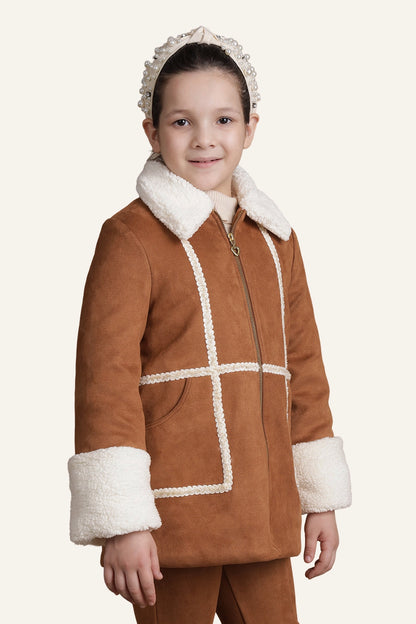 Girls Coffee Overcoat