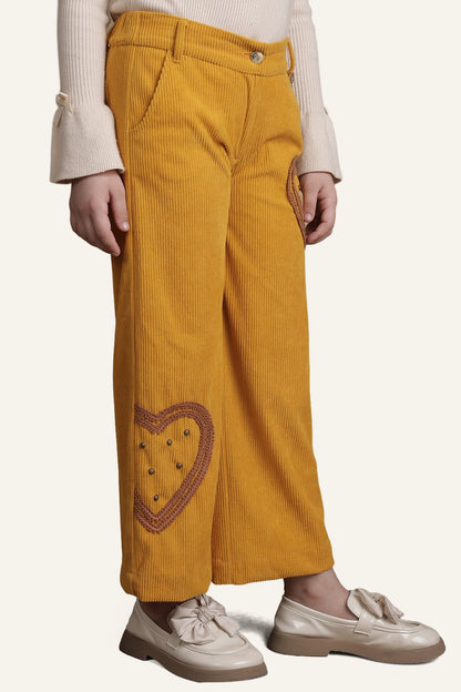 Girls Mustard Trouser