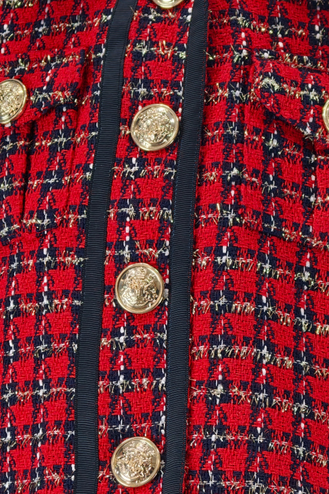 Burgundy Boucle Shirt Collar Jacket