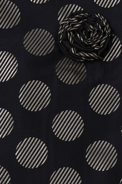 Girls Navy Blue Polka Dot Dress