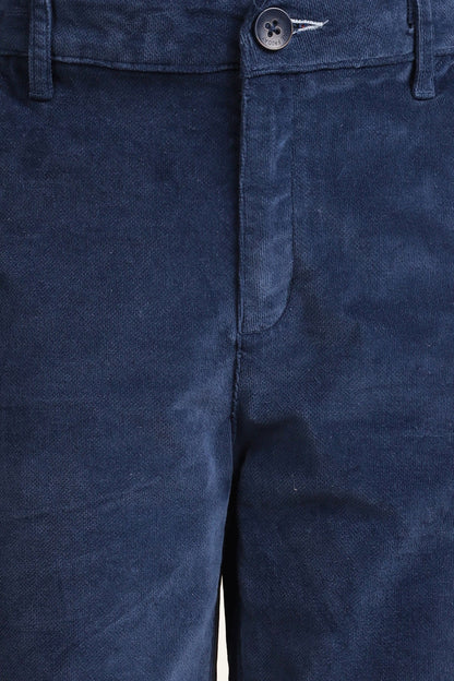 Boys Navy Blue Straight Fit Trouser