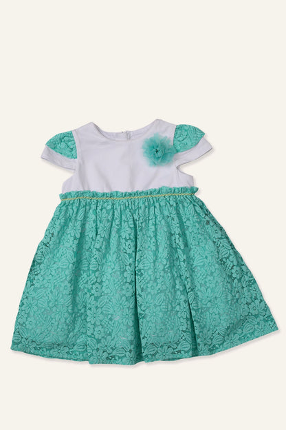 Baby Girls Mint Lace Dress