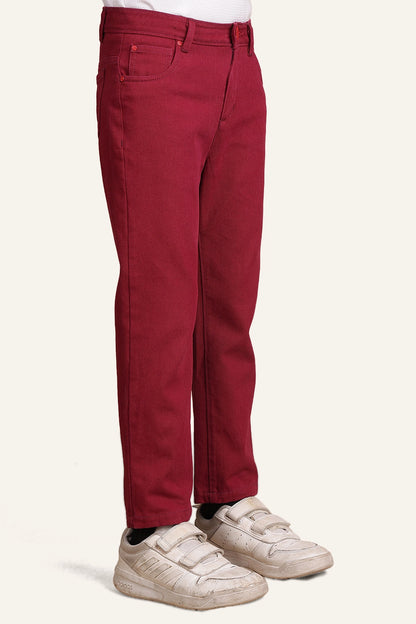 Boys Red Trouser – Comfortable Cotton