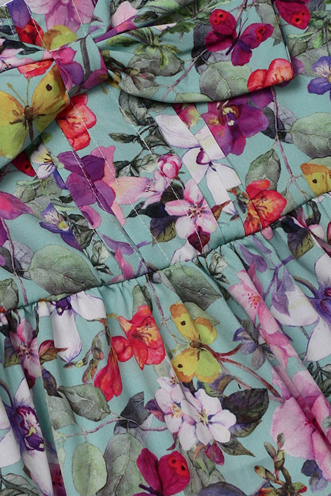 Girls Multicolour Flower Dress