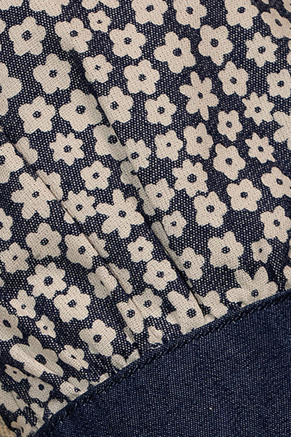 Girls Blue Floral Print Dress