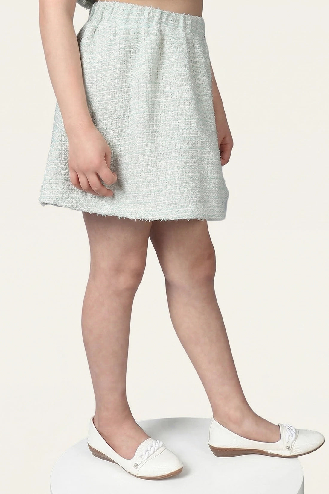 Girls Green Knitted Skirt