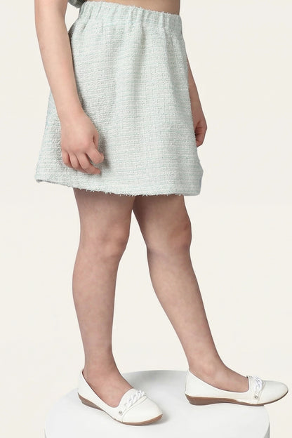 Girls Green Knitted Skirt