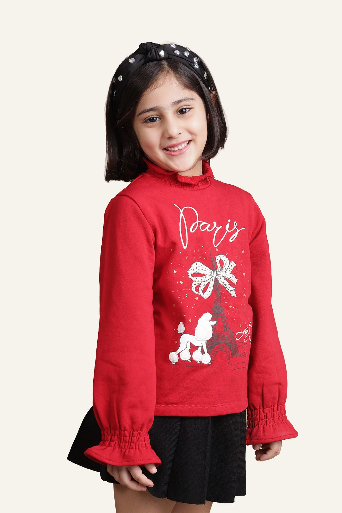 Girls Red Paris Top