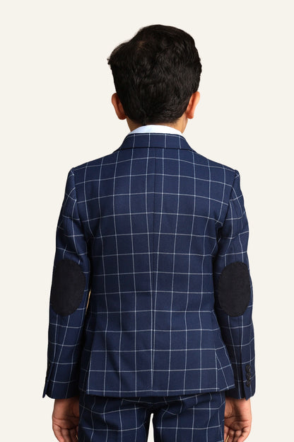 Boys Blue Checks Blazer