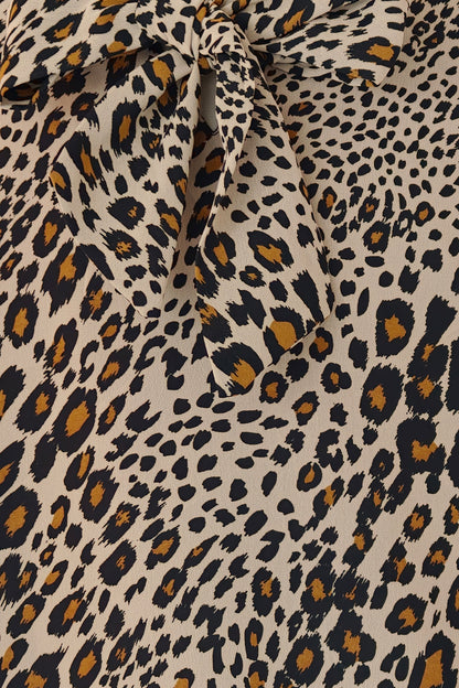 Girls Multi Leopard Print Cotton Top