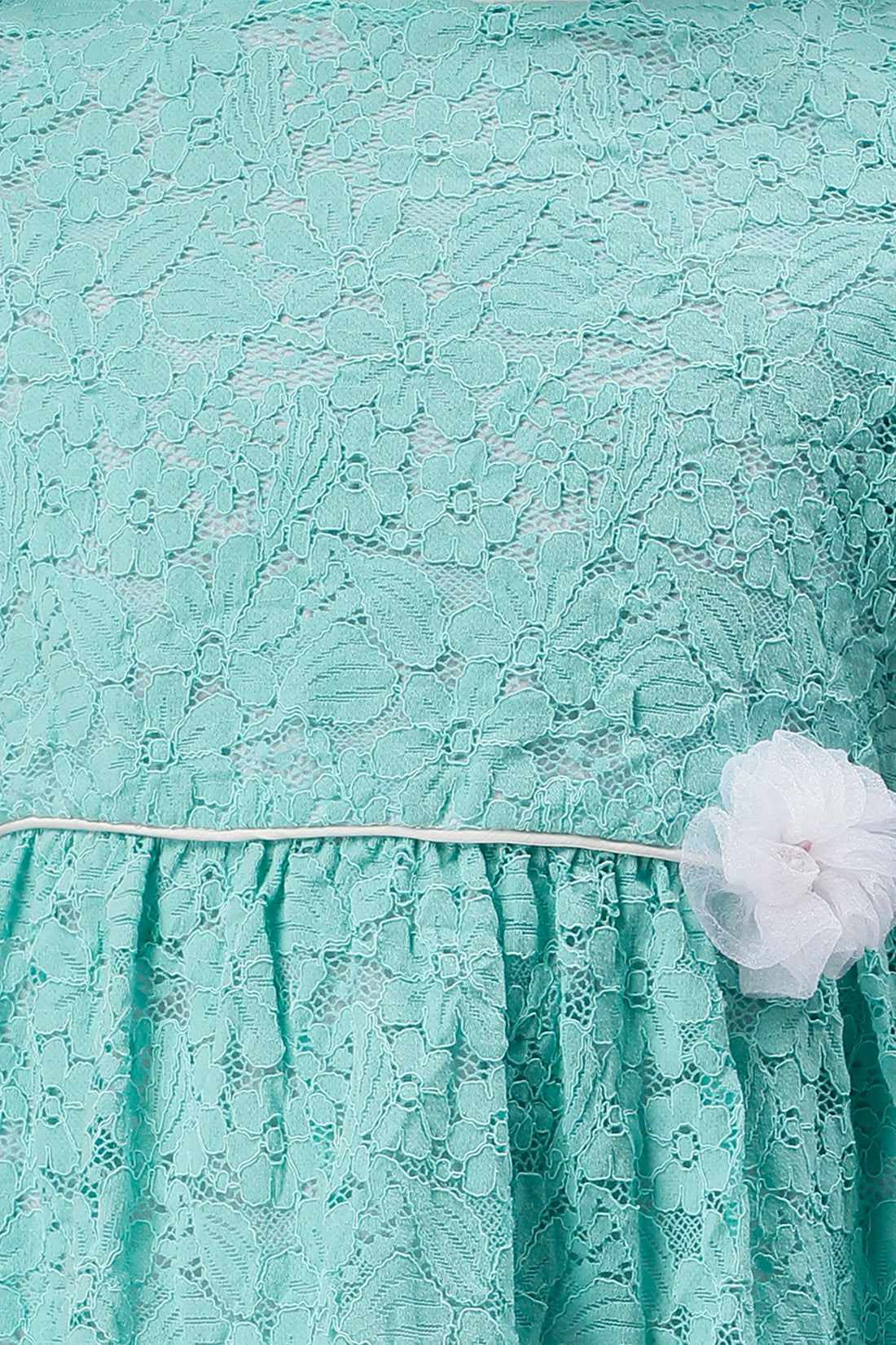 Girls Mint Lace Dress