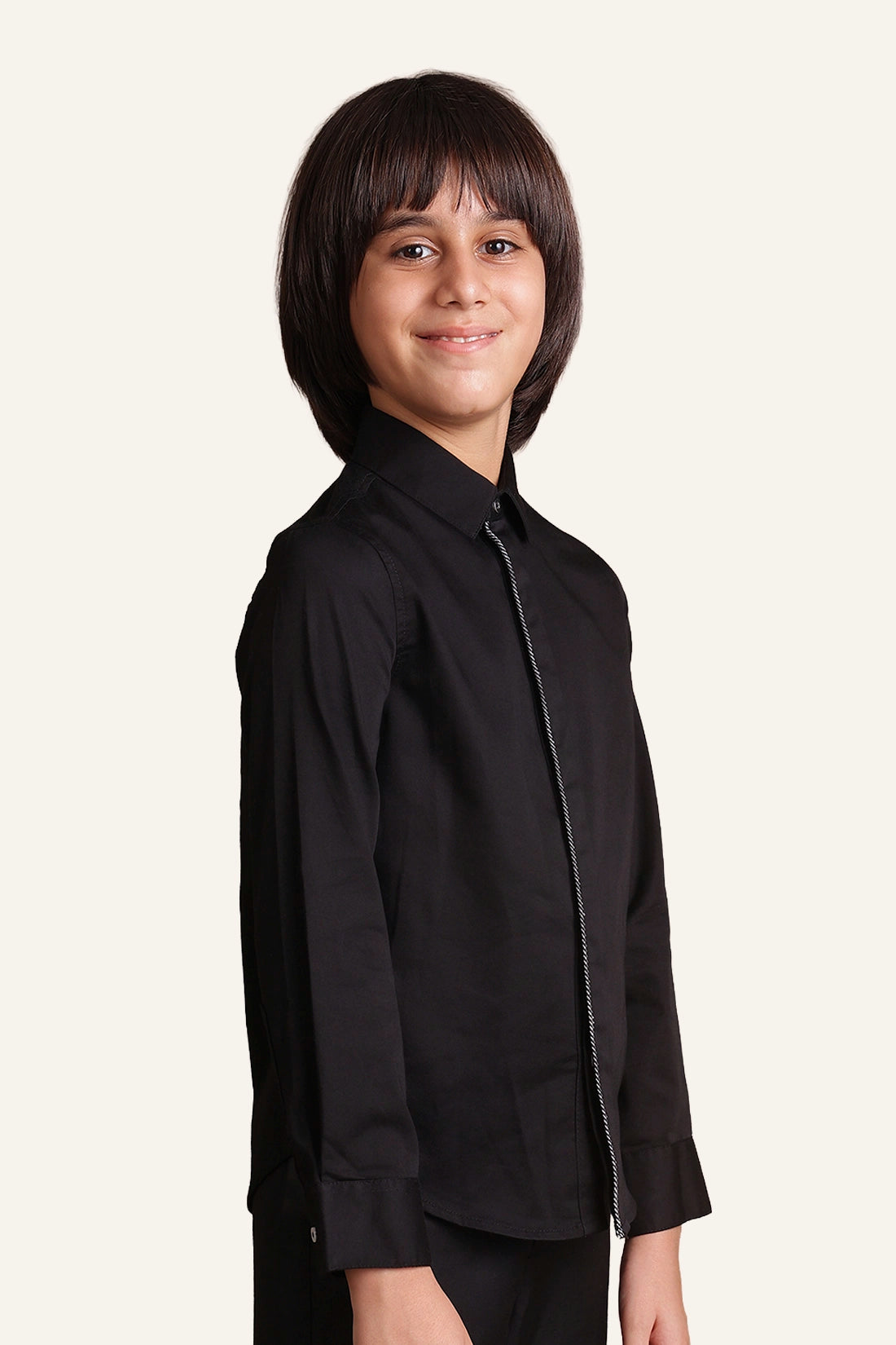 Boys Black Party Shirt