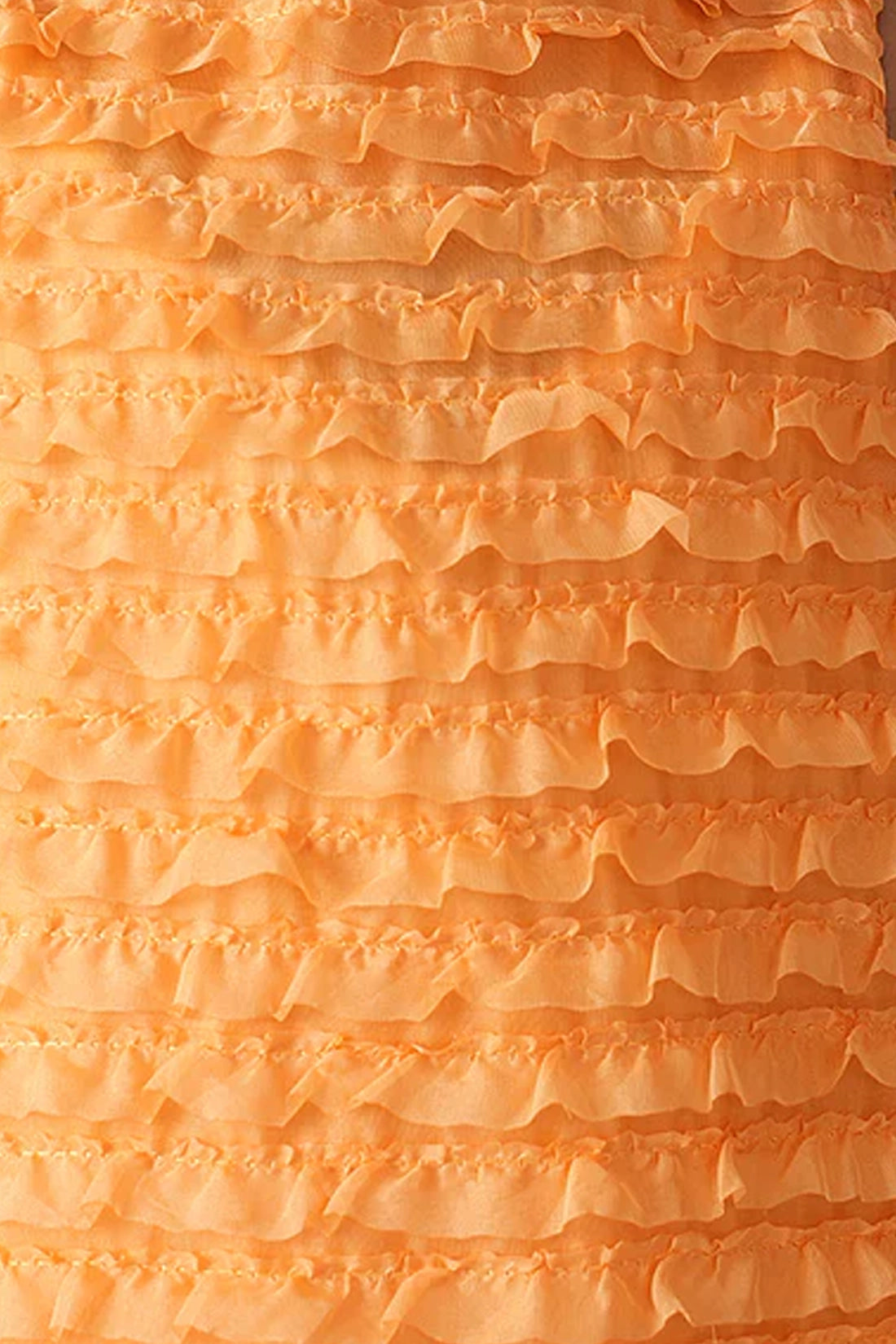 Baby Girls Orange Solid Sleeveless Dress