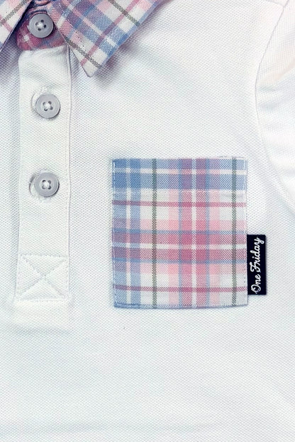 Baby Boys White Polo T-Shirt