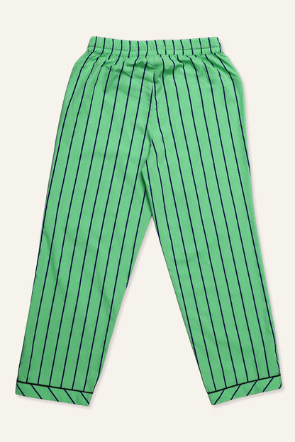 Boys Green Stripes Night Suit