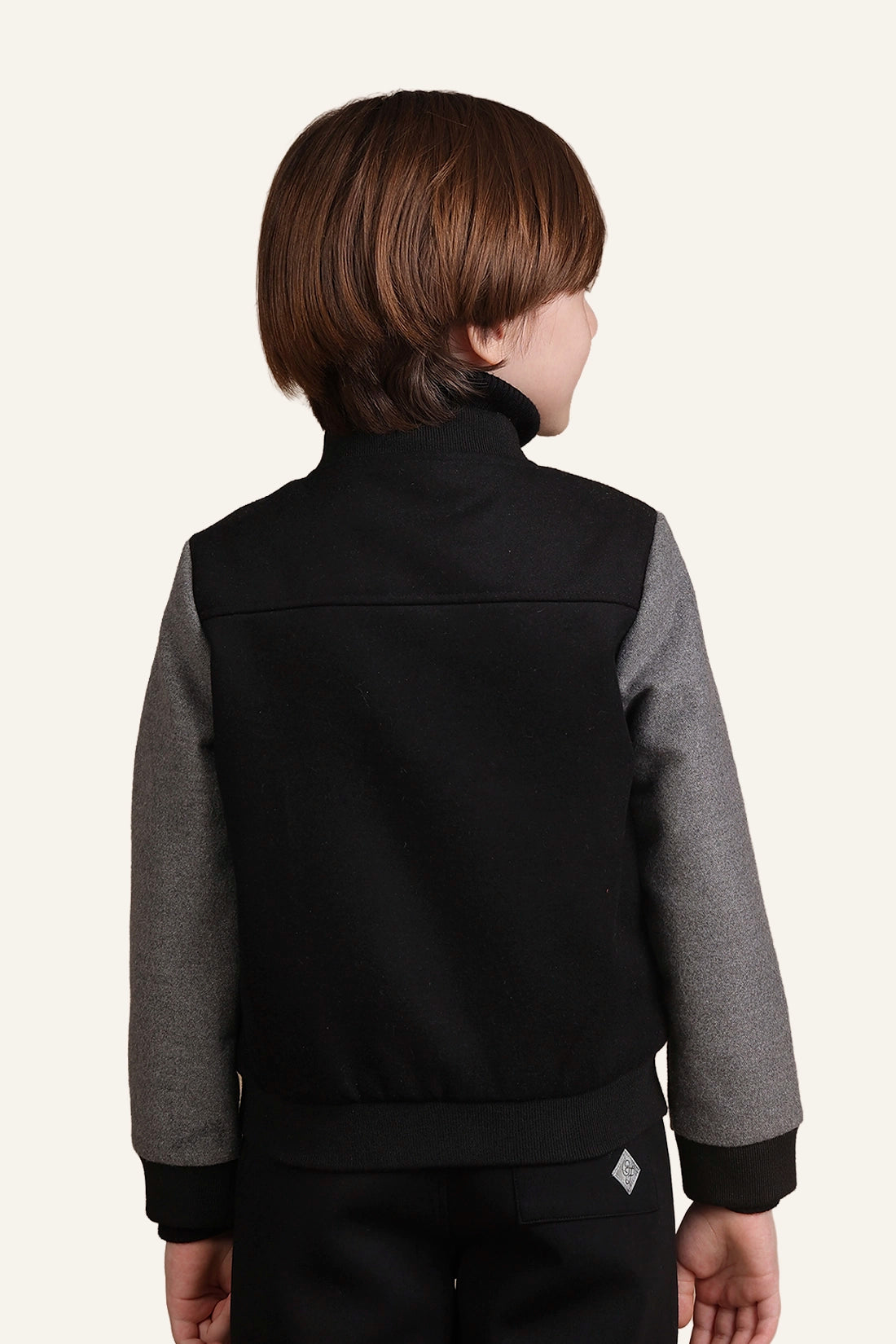 Boys Black & Grey Dual Colour Jacket