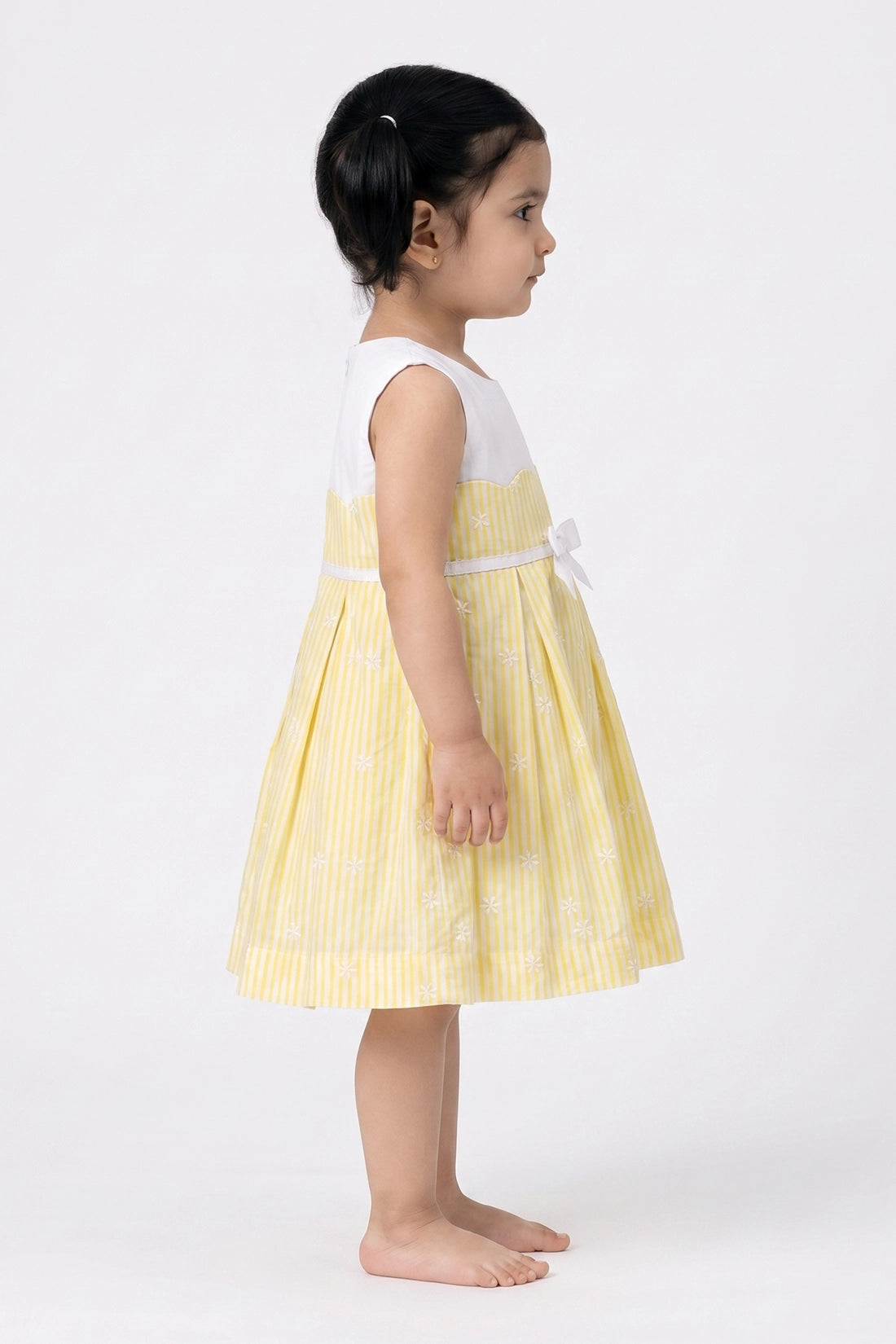 Baby Girls Multi Striped Cotton Dress