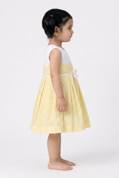 Baby Girls Multi Striped Cotton Dress