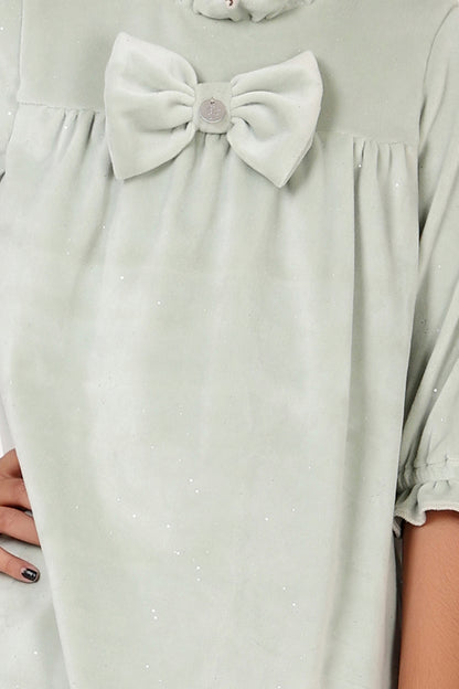 Girls Mint Solid Dress