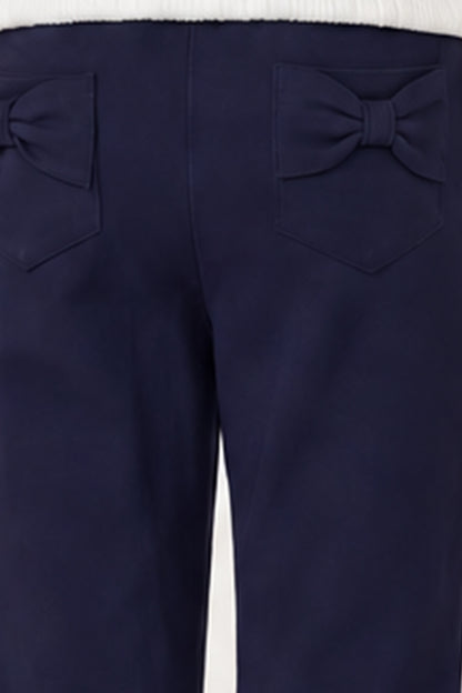 Navy Blue Tencel Ponte Roma Jeggings