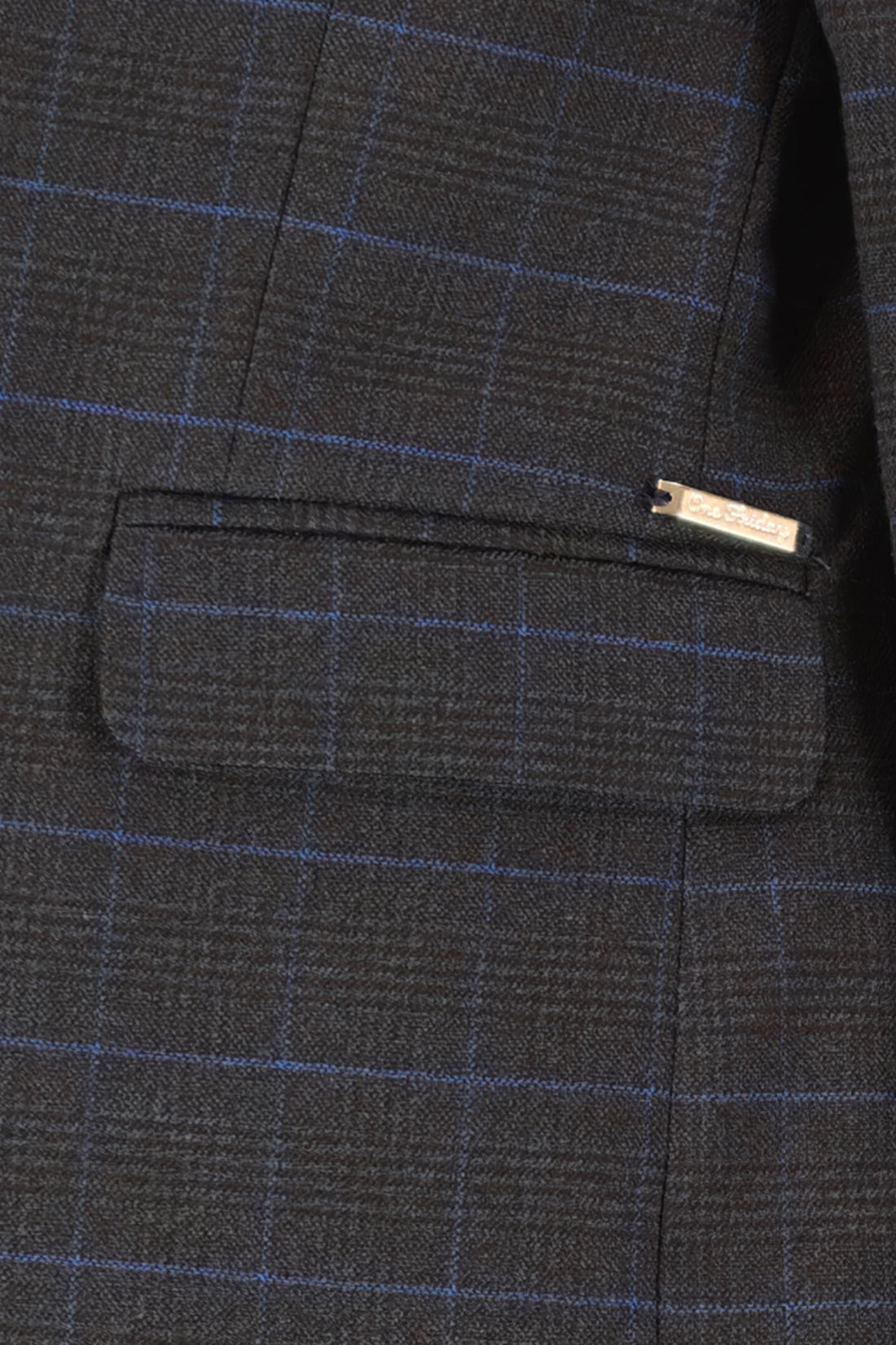 Boys Navy Blue Solid Twill Blazer
