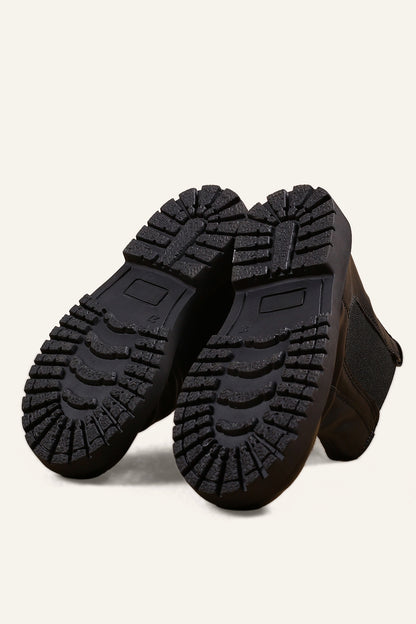 Boys Black Solid Boots