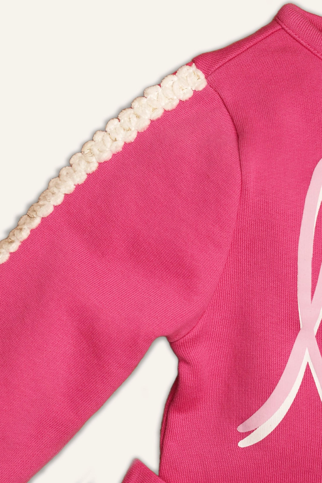 Baby Girls Pink Solid  Sweat Shirt With Track Pant