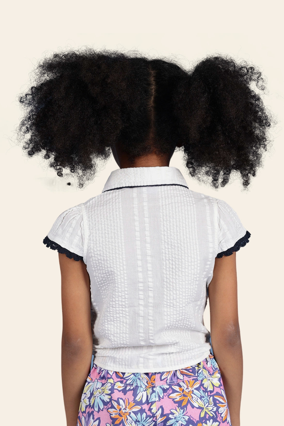 Girls White  100% Cotton Cap Sleeves Top with Edge Lace