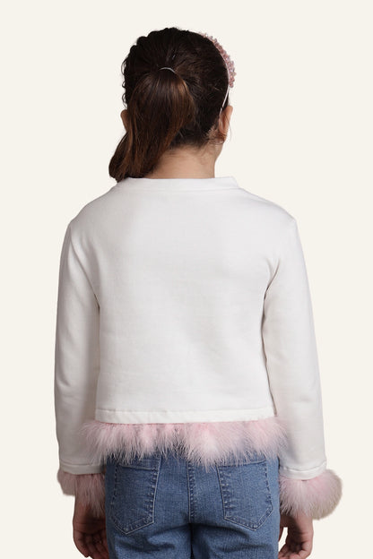 Girls Off White Top – Casual Wear