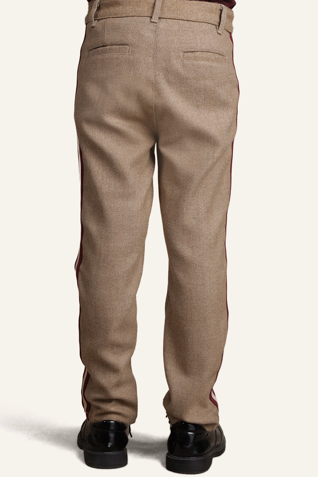 Boys Beige Abstract Trouser