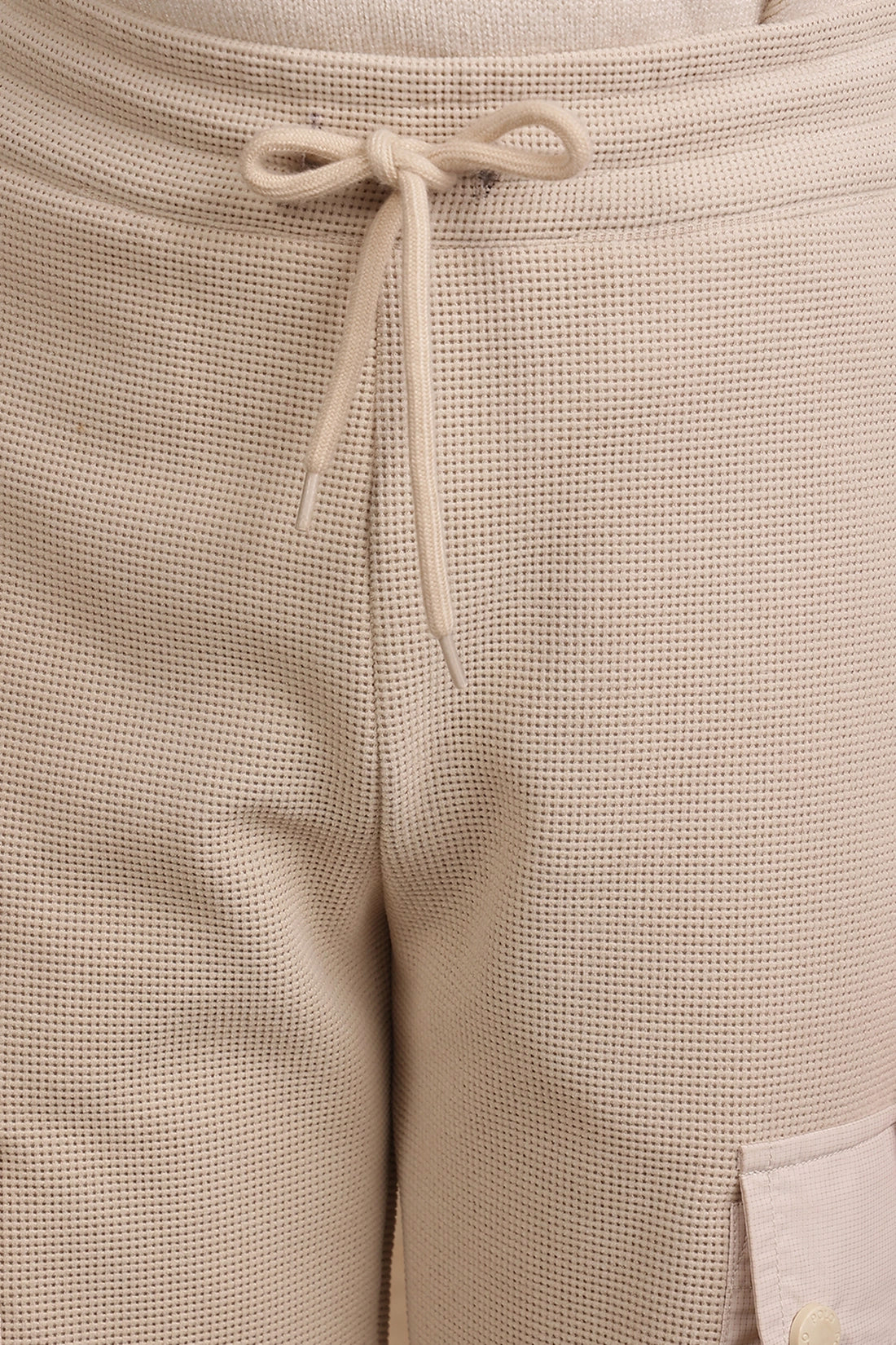 Boys Beige Knitted Track Pant